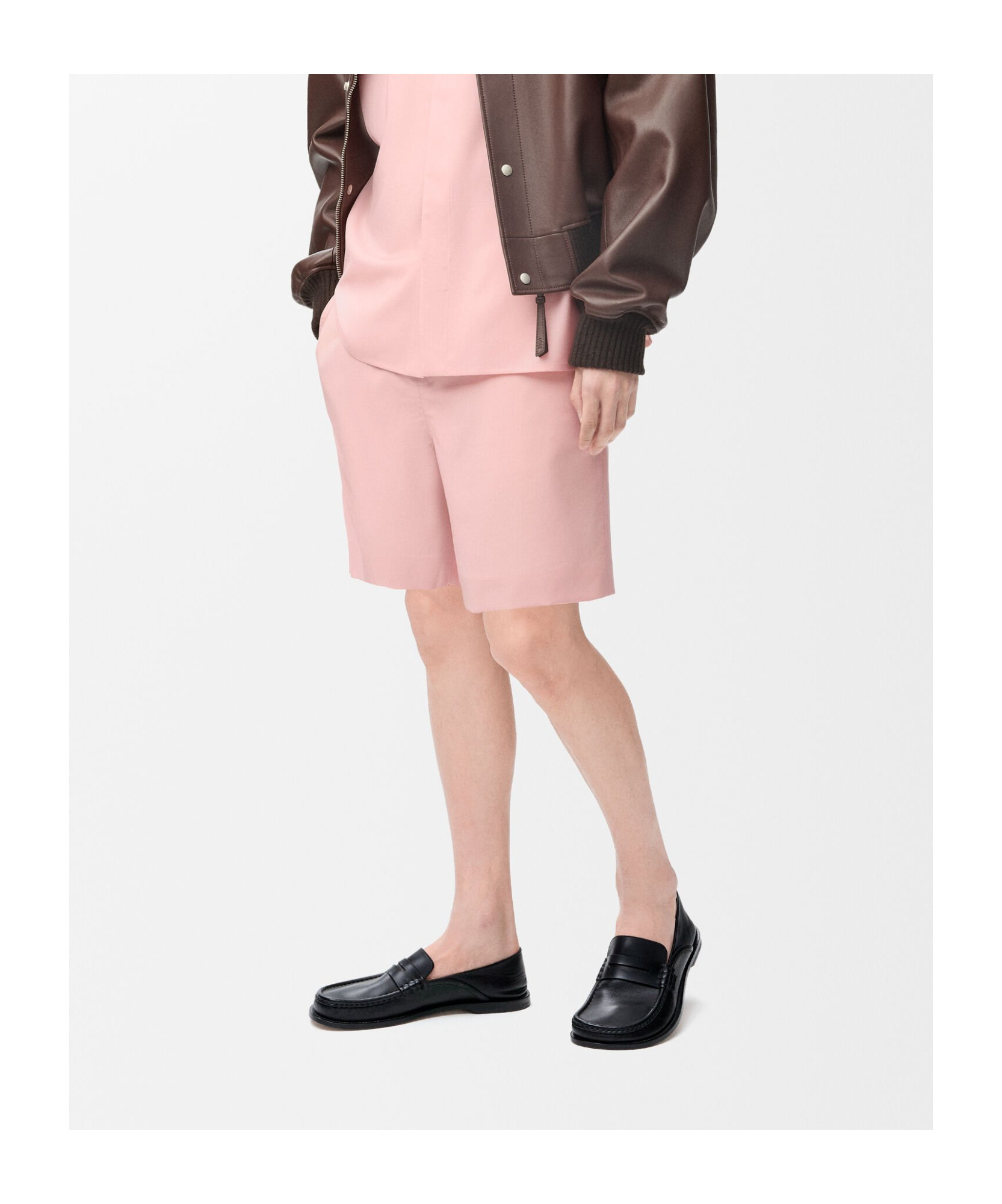Loewe Wool-blend Elasticated Shorts In Pink