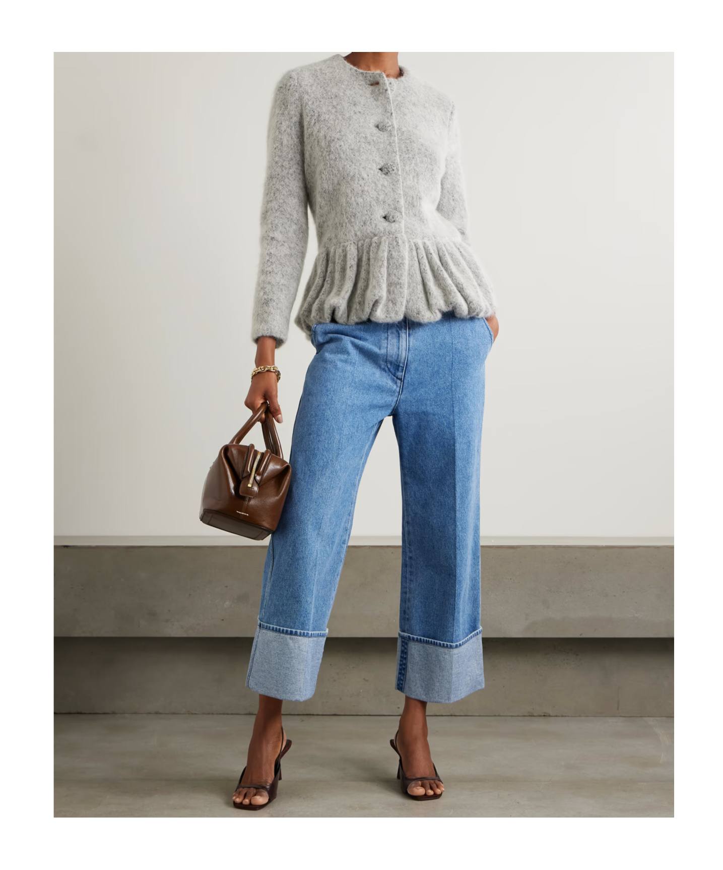 Patou Denim Trousers With Belt Loops In Blue
