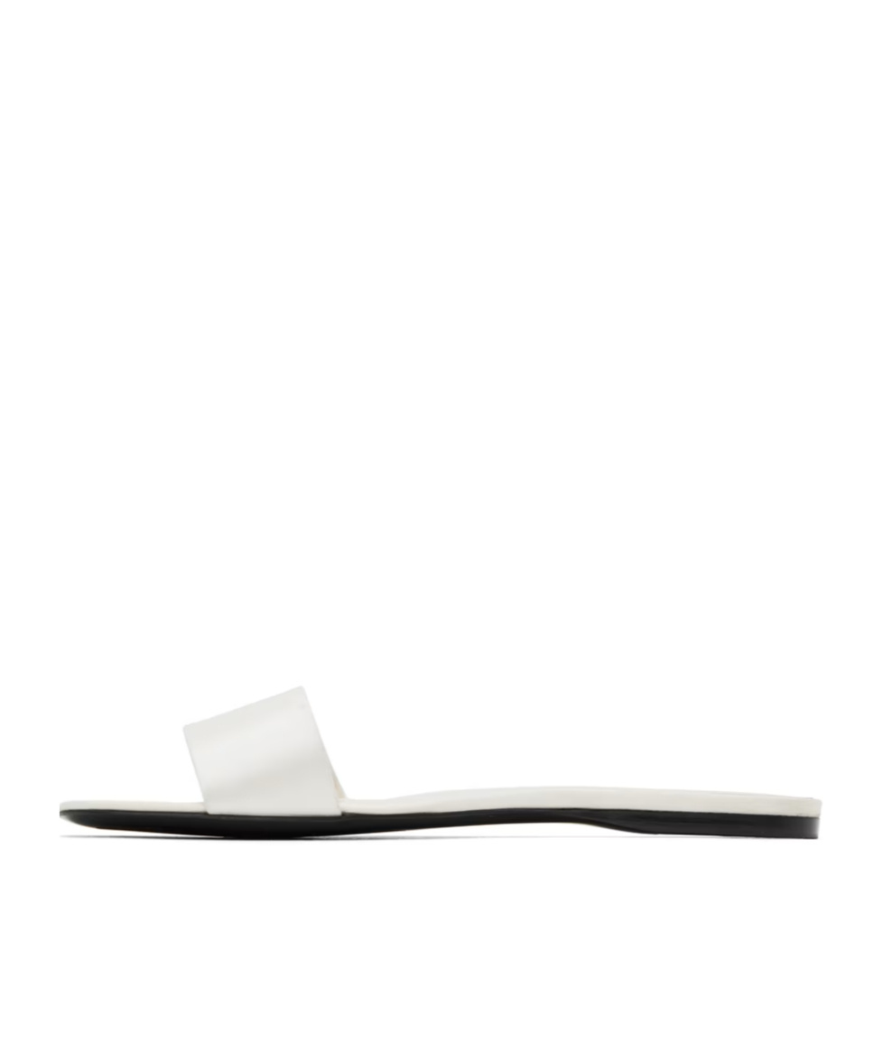 The Row Off-white Combo Slide Sandals In White