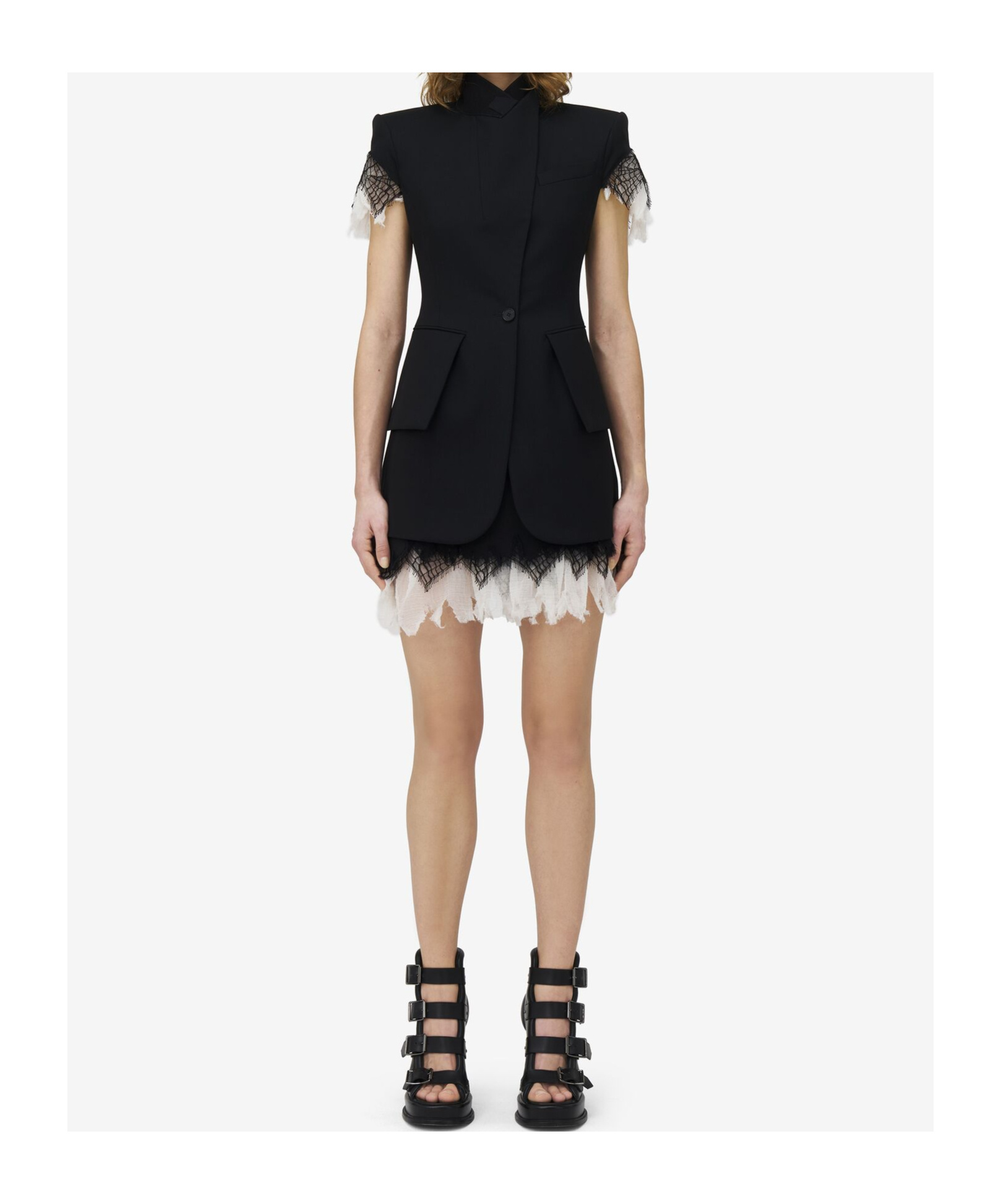 Shop Alexander Mcqueen Wool Blazer In Black