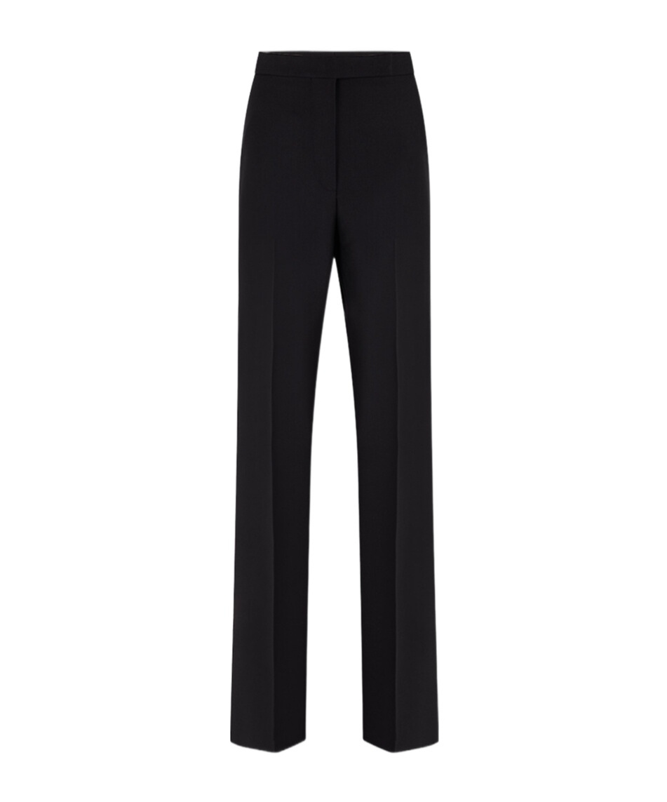 Tom Ford Wool Silk Blend Tailored Tuxedo Straight Pants In Black