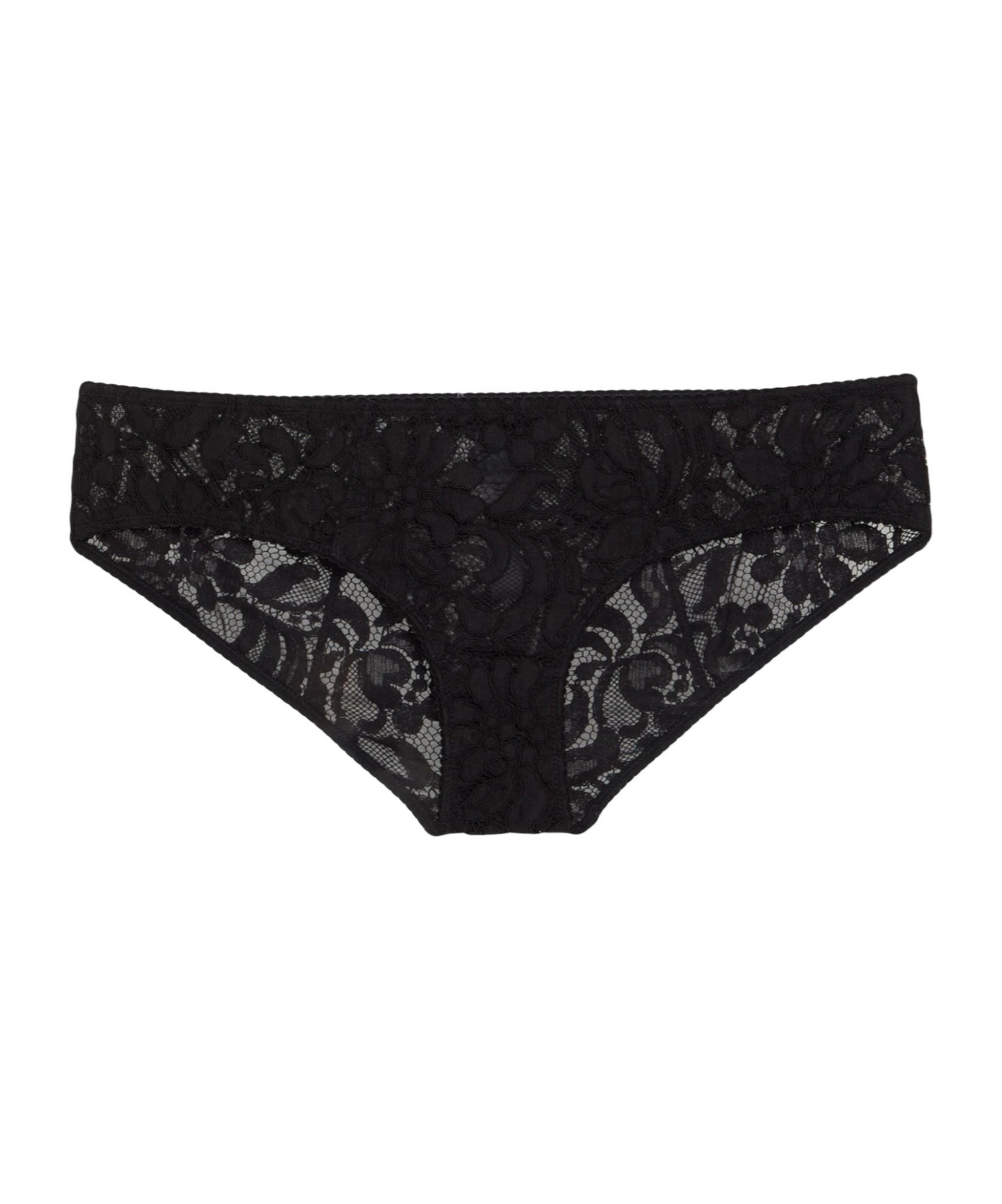 Dolce & Gabbana Simple Solid-color Lace Panties In Black