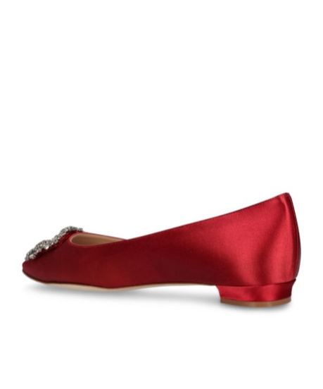 MANOLO BLAHNIK HANGISI FLAT SHOES WITH SHALLOW MOUTH