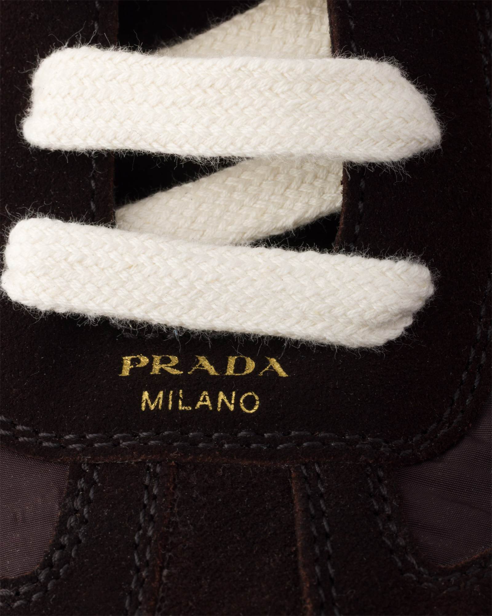 Prada Montecarlo Re-edition 2005 Suede And Re-nylon Sneakers In Brown