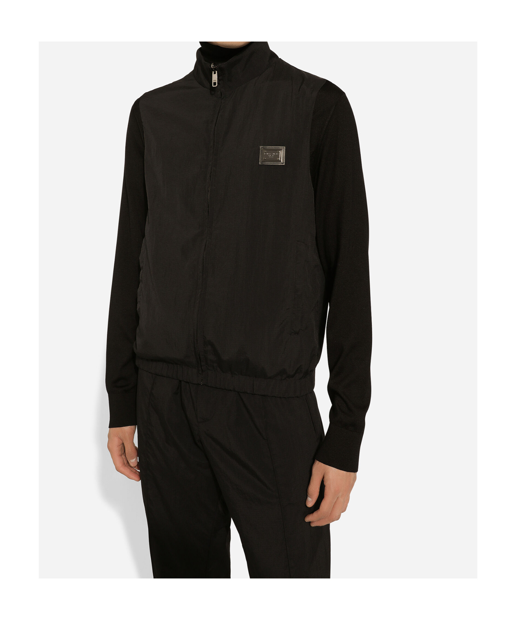 Dolce & Gabbana Logo-plaque Reversible Gilet In Black