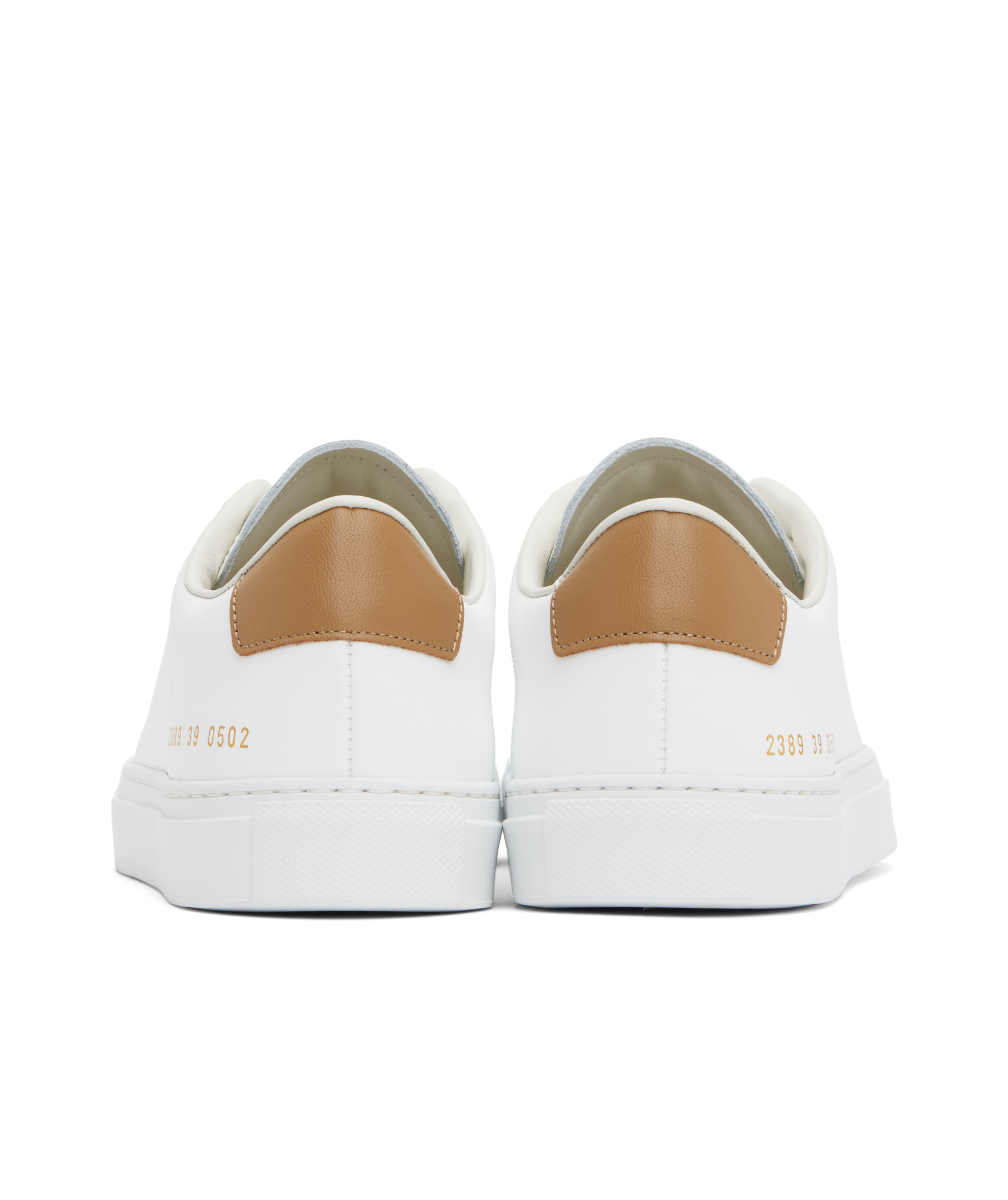 Common Projects White Retro Classic Sneakers In White