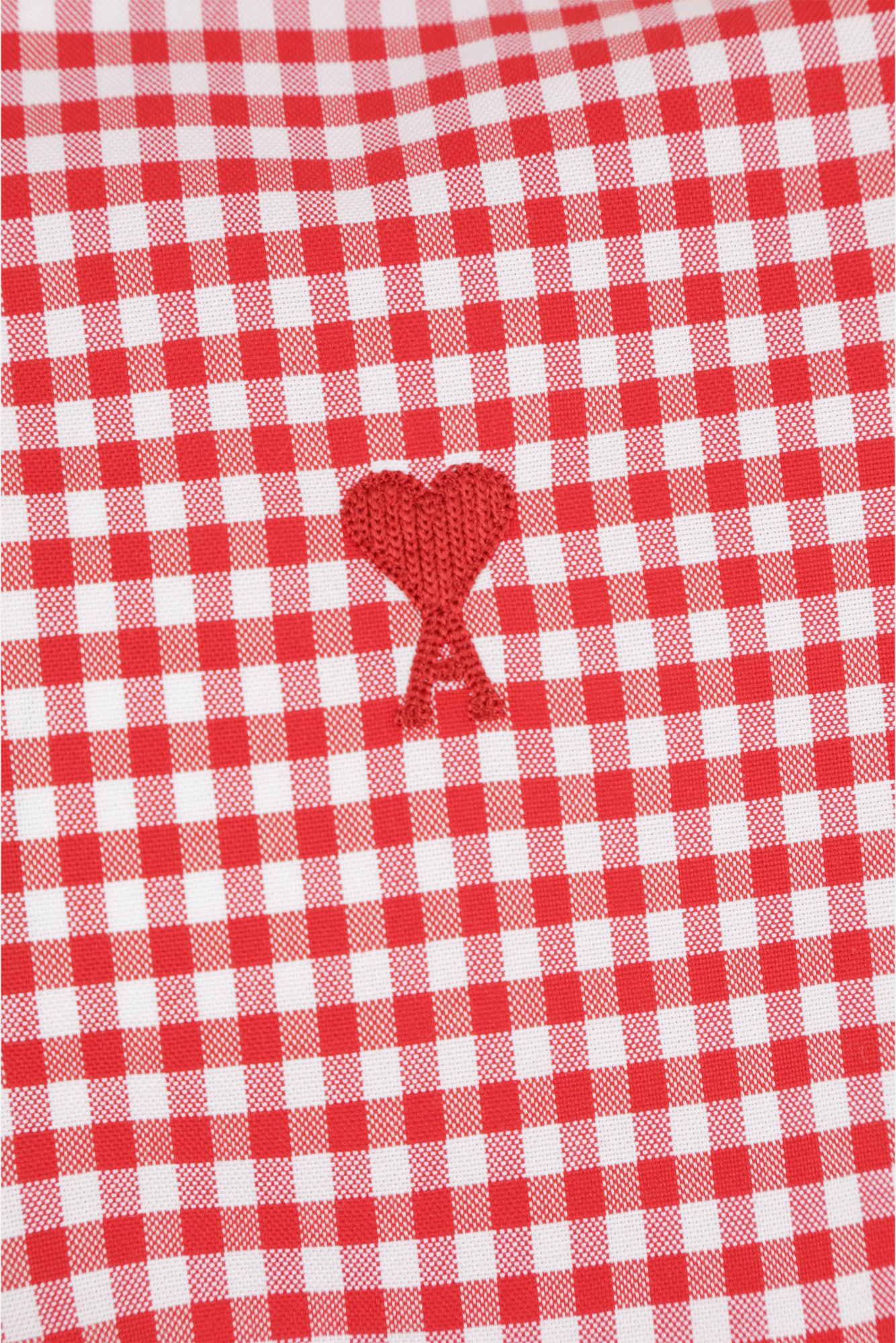 Ami Alexandre Mattiussi Ami De Coeur Gingham Check Shirt In Pink