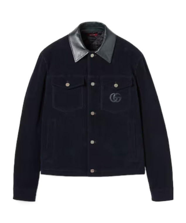 Gucci Cotton Corduroy Jacket In Blue