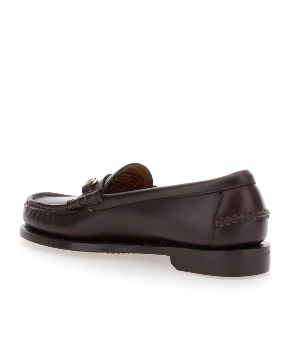 Sebago Joe Modena Bordeaux Pull-on Loafers With Horsebit Detail In Leather Woman In Black