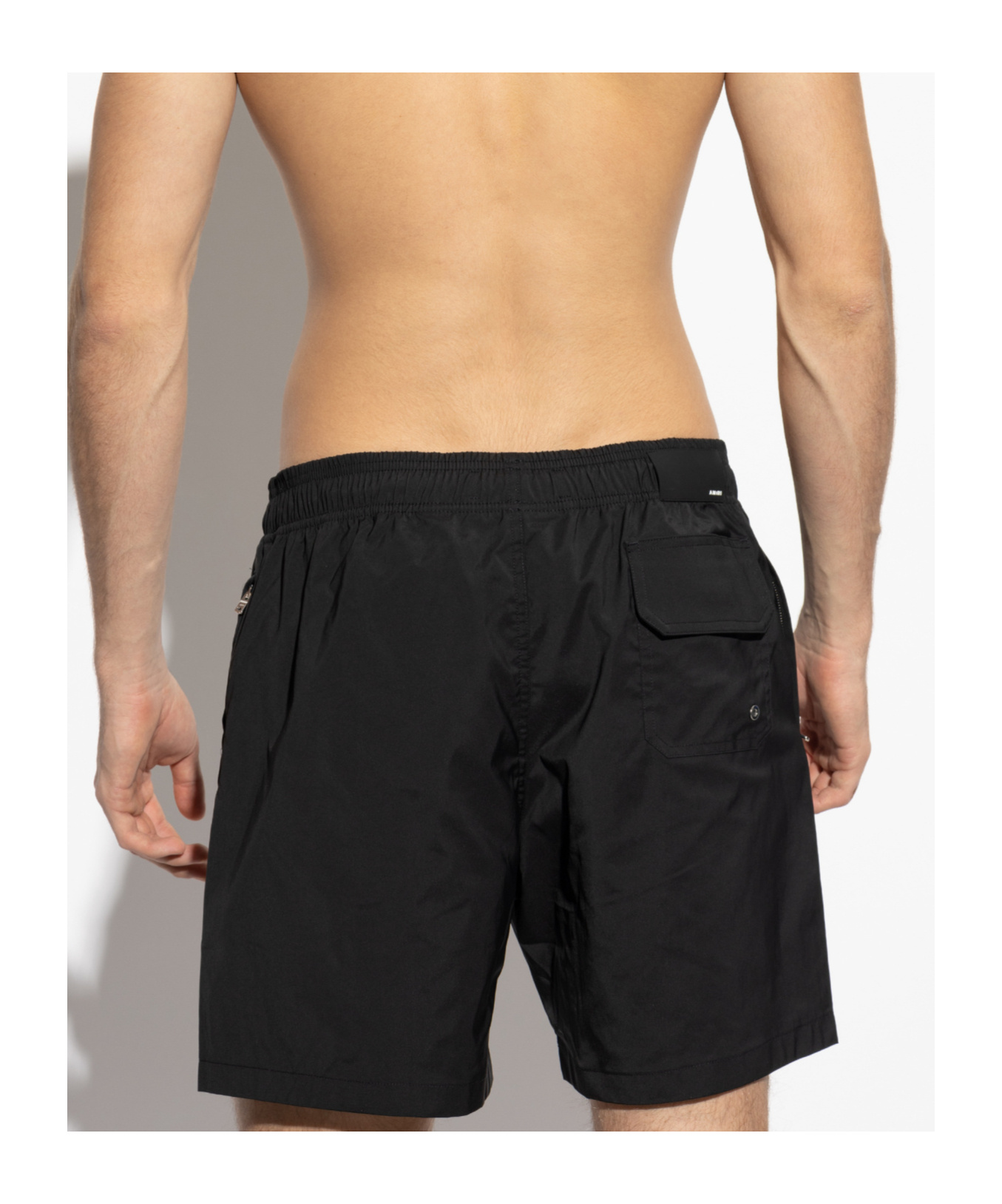 Amiri Ma Core-print Swim Shorts In Black