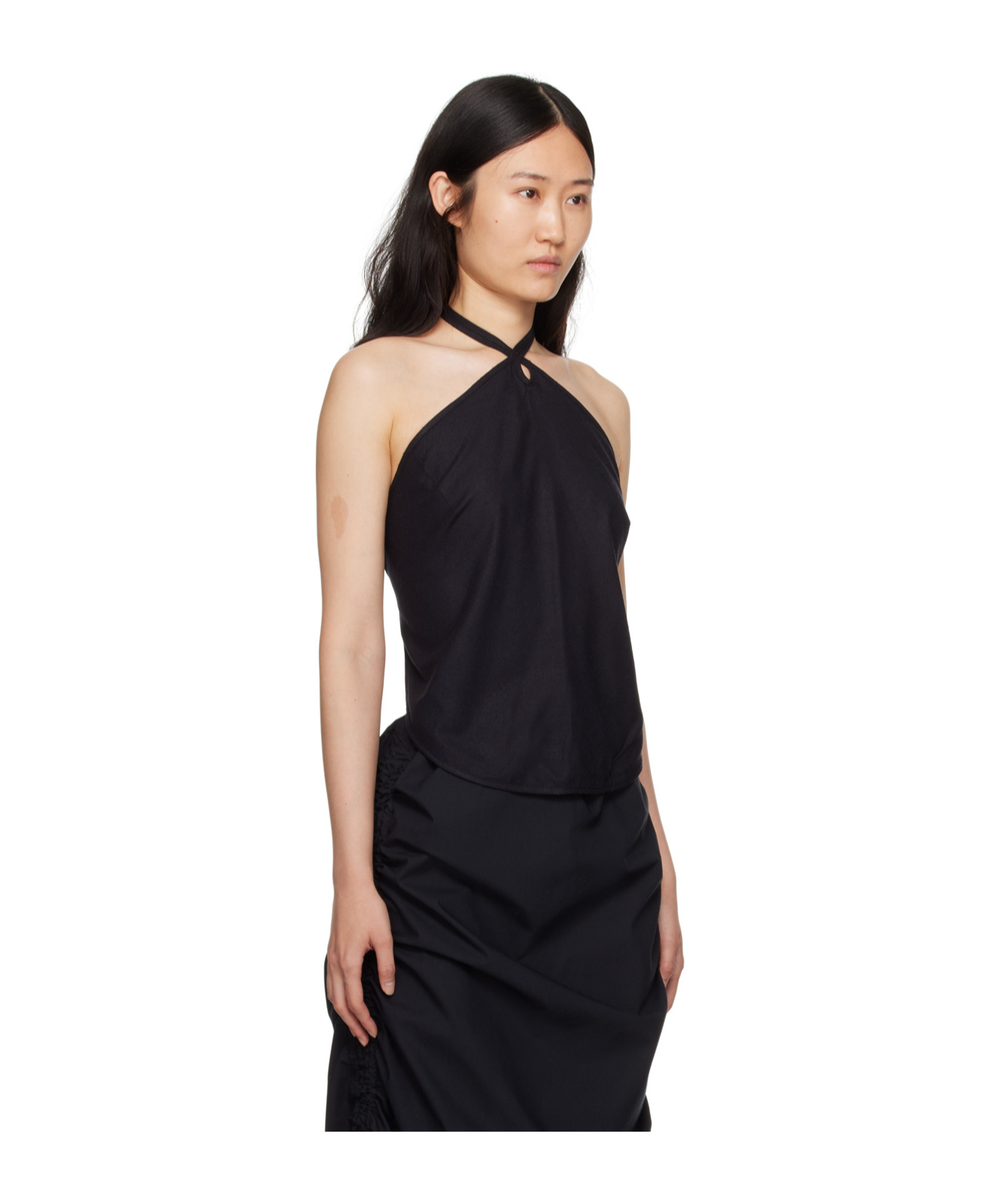 Baserange Back-laced Vest In Black