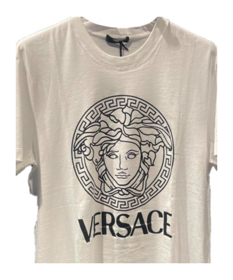 Versace Logo T-shirt In Nude
