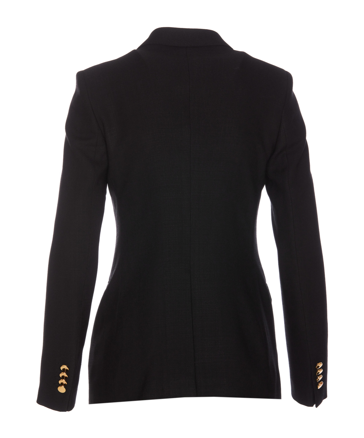 Tagliatore Double-breasted Wool Jacket Peak Lapels In Black