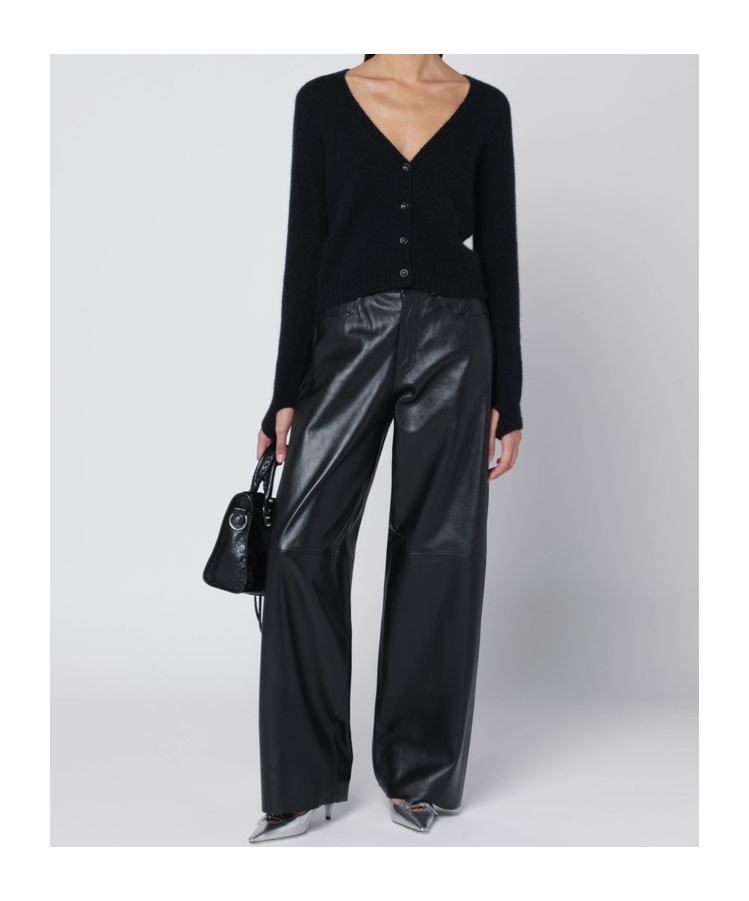 Roberto Collina Button Long-sleeved Sweater In Black