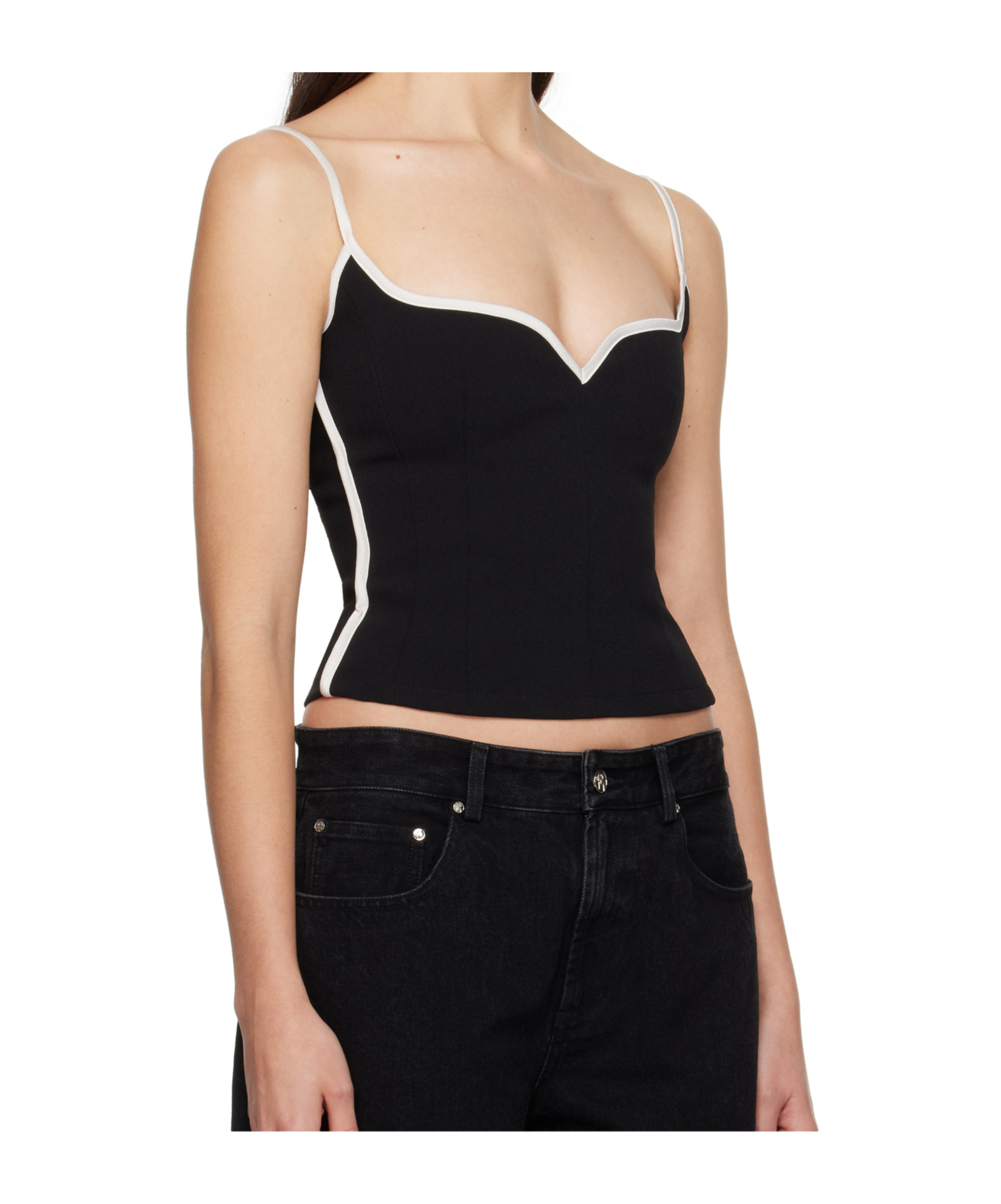 Paris Georgia Heart-shaped Vest In Black