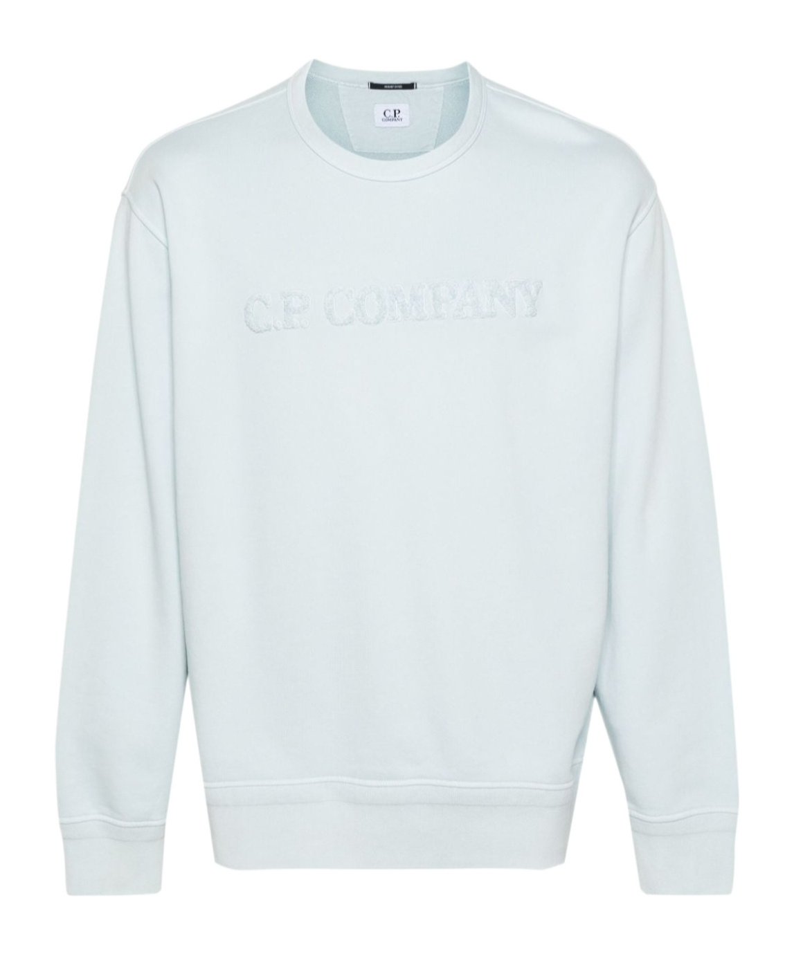 C.p. Company Logo-embossed Cotton Sweatshirt In White