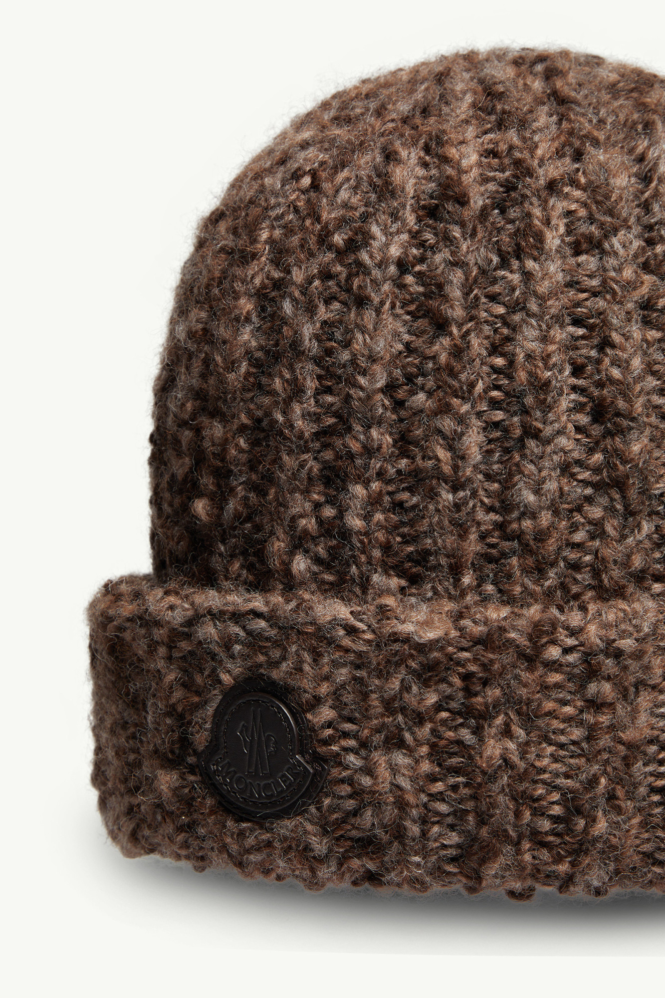 Moncler Wool  Alpaca Blend Beanie In Brown