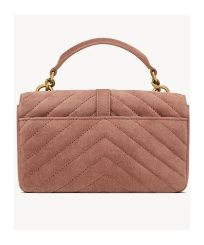 Saint Laurent College Mini Shoulder Bag In Brown