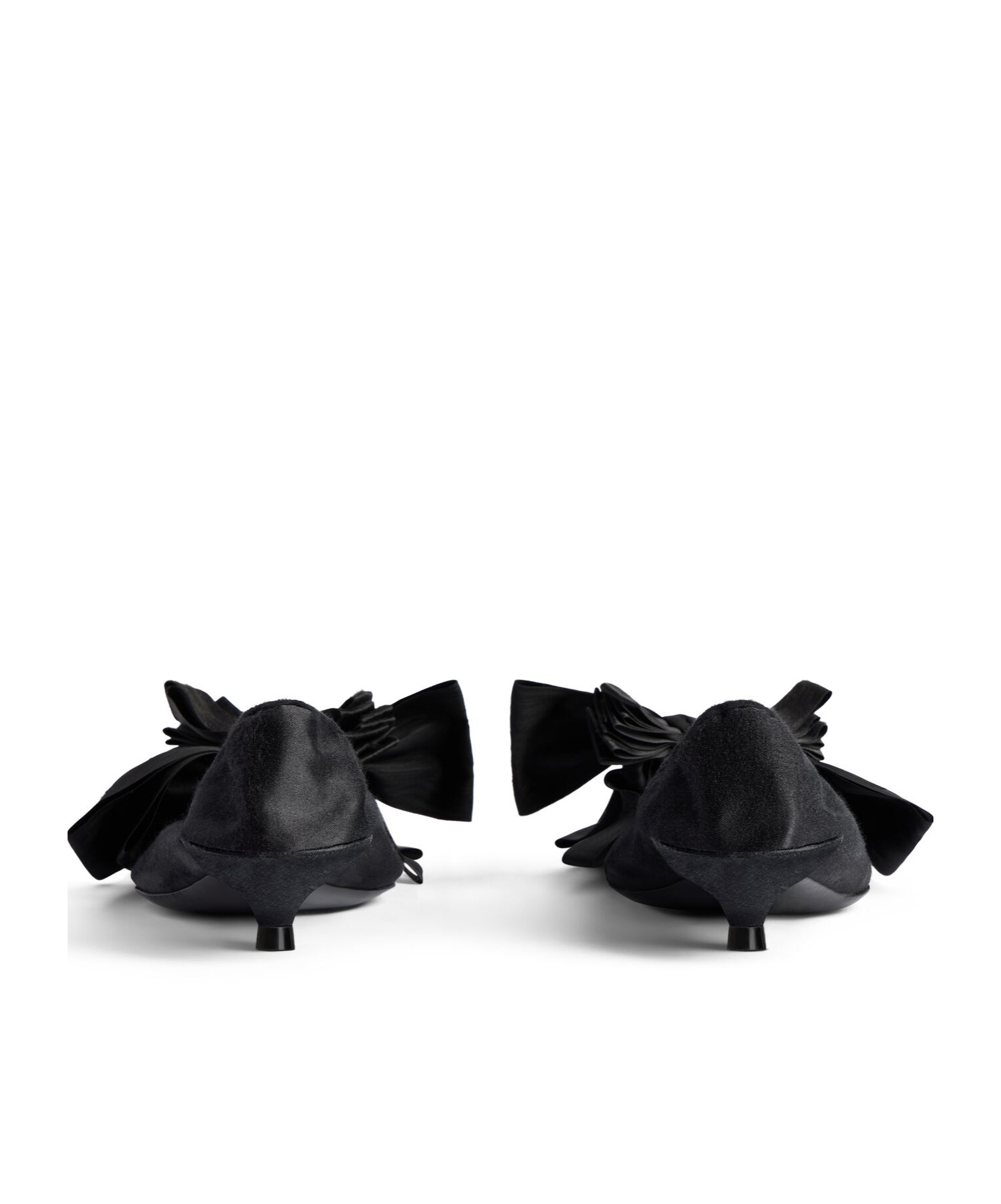 Balenciaga Louis Xv Satin Leather Pumps In Black