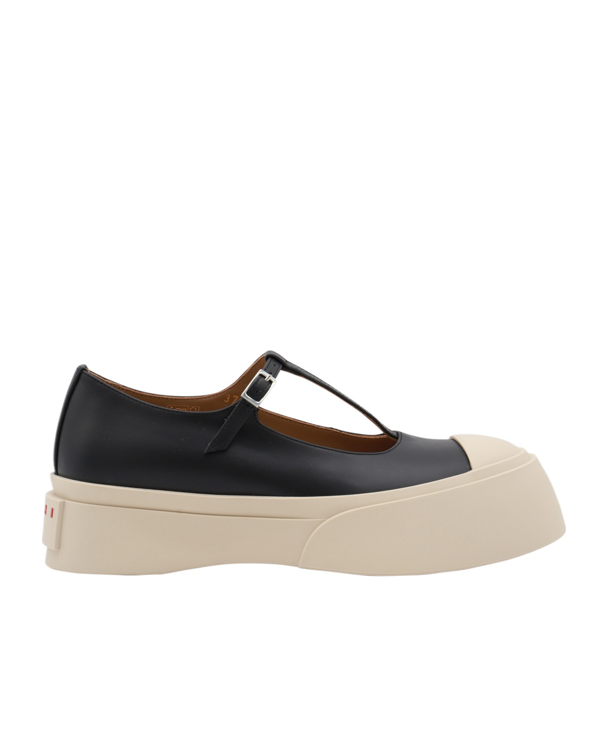 Marni Black Pablo Mary Jane Ballerina Flats In Nude
