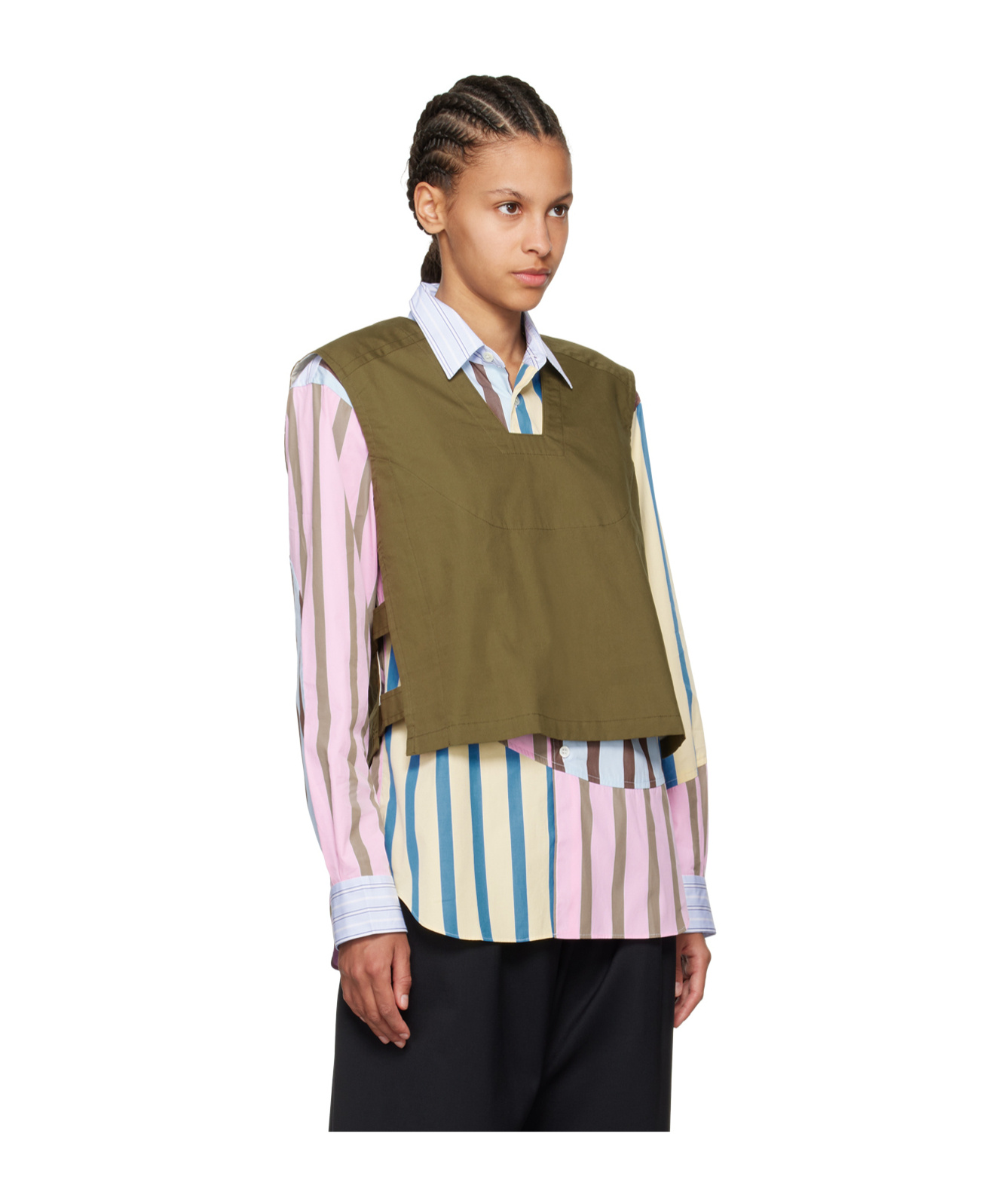 COMME DES GARÇONS V-NECK HOLLOW DESIGN VEST