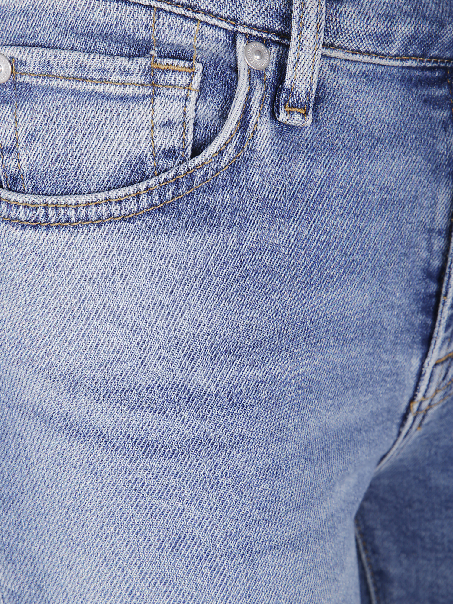 7 For All Mankind Denim Trousers With Belt Loops In Blue