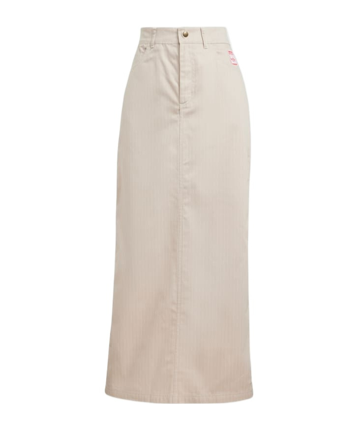 Adidas Originals Maxi Skirt In Beige