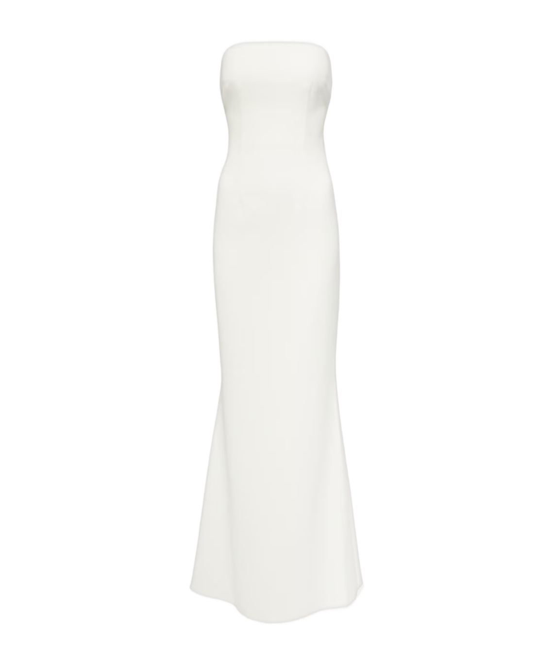 Safiyaa London Bridal Strapless Crêpe Gown In White