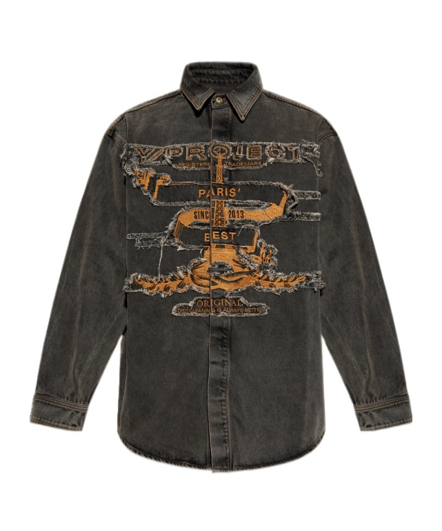 Shop Y/project Long-sleeved Shirt In Black