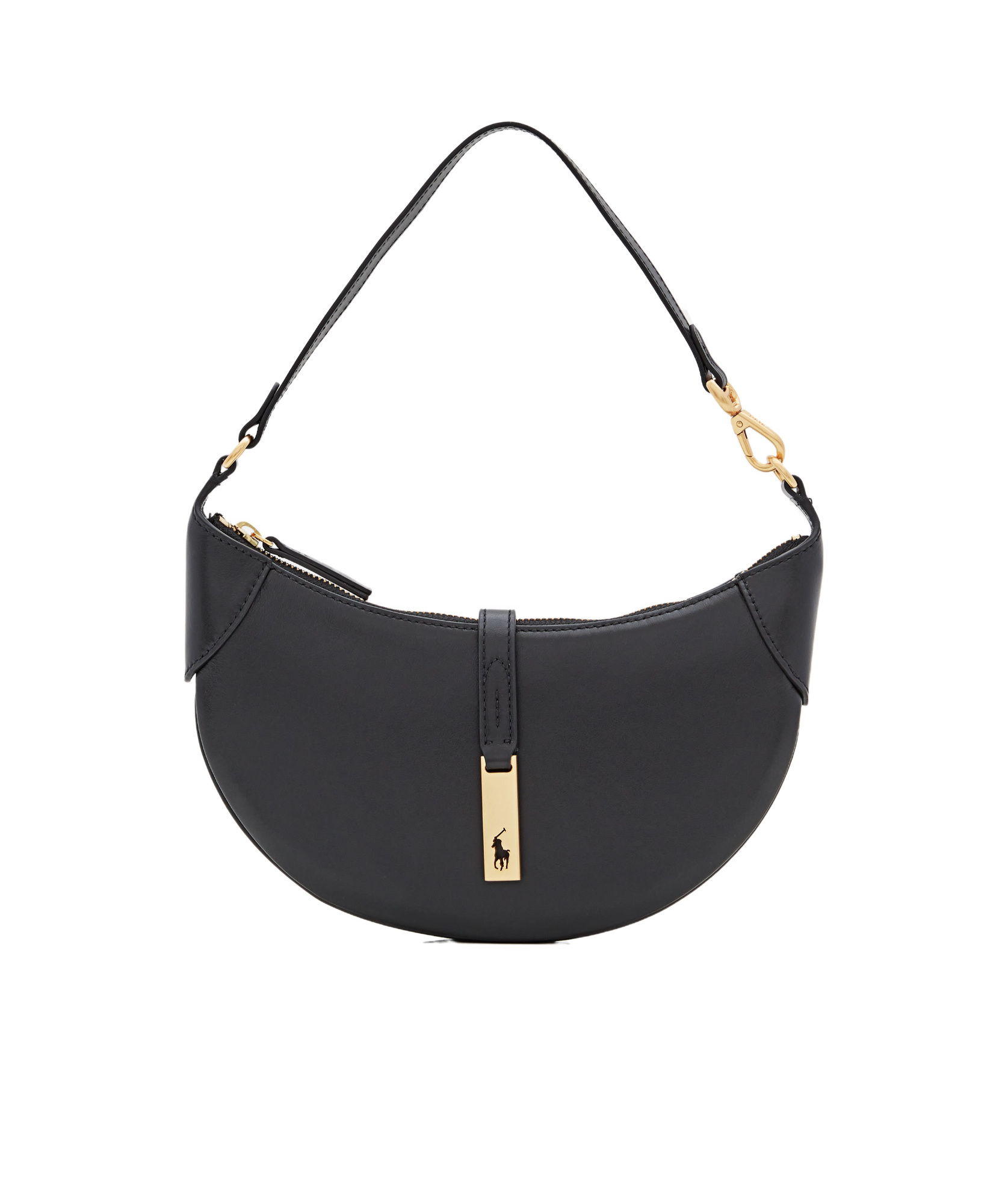 Polo Ralph Lauren Polo Id Calfskin Mini Shoulder Bag In Black