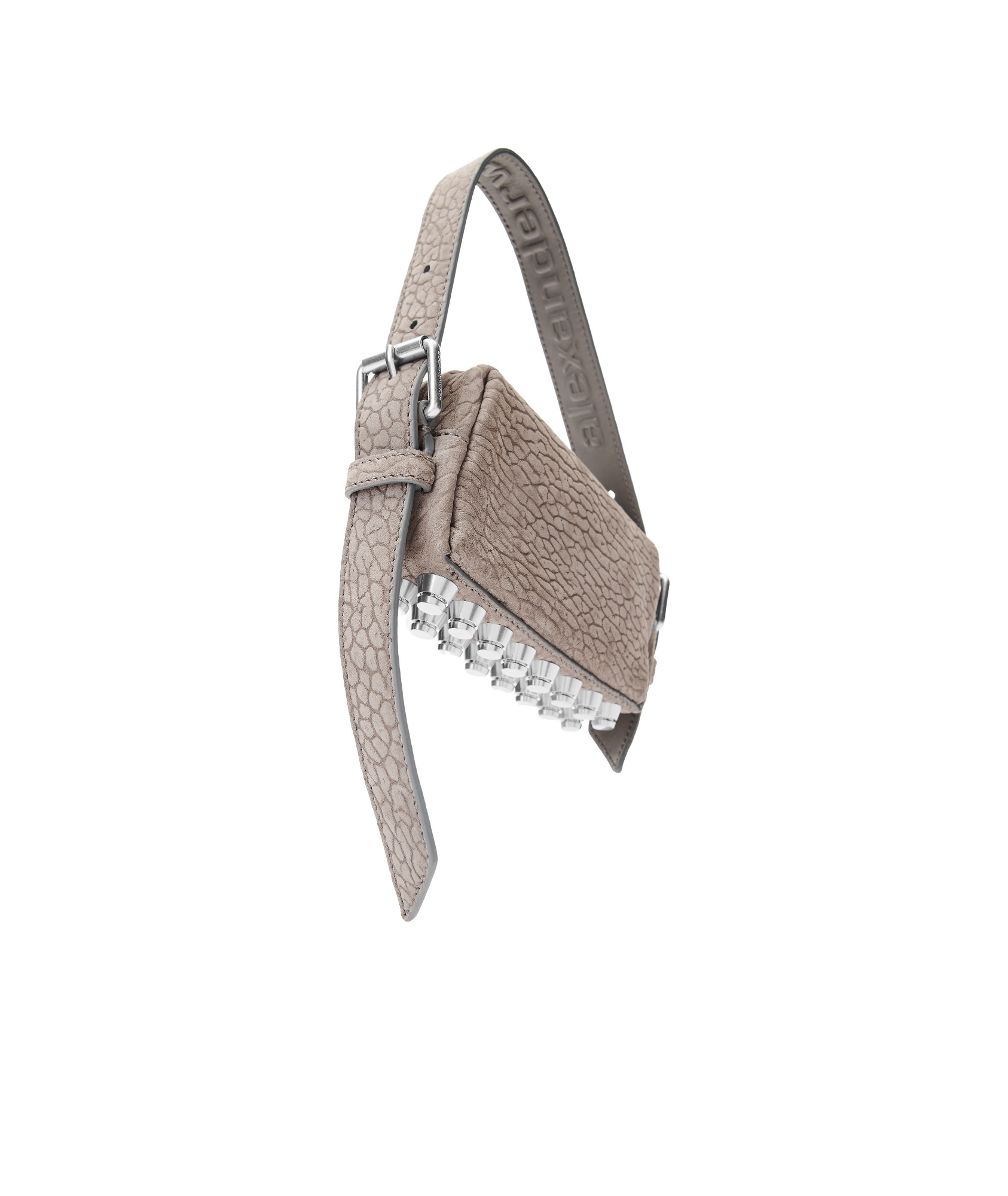Alexander Wang Ricco Mini Crossbody Bag In Nubuck Leather In Nude