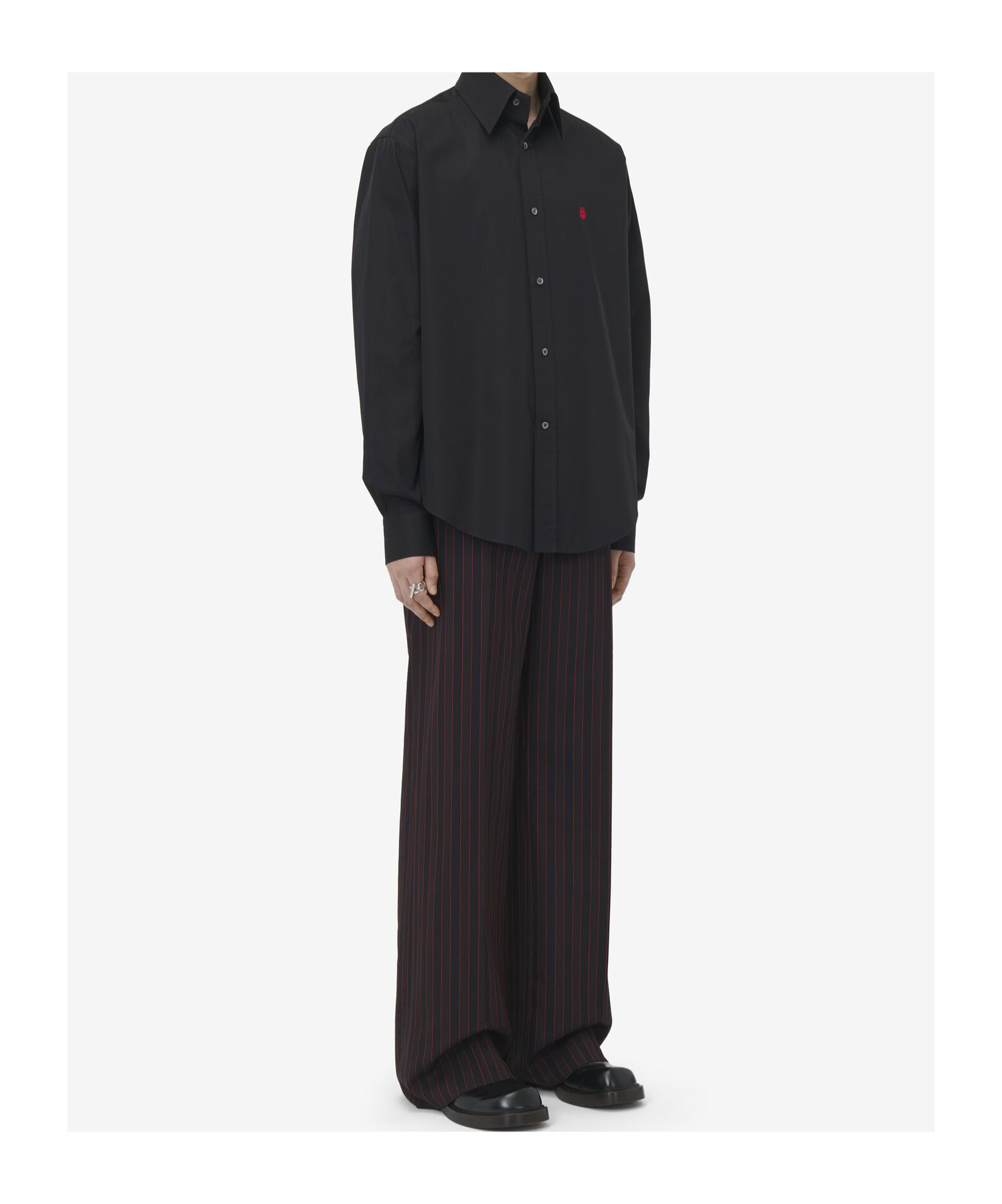 Alexander Mcqueen Long-sleeved Shirt In Black
