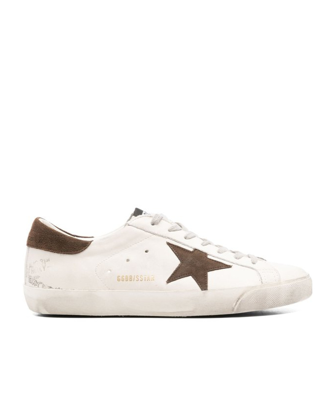 Golden Goose Star Suede Upper And Heel Sneakers In White