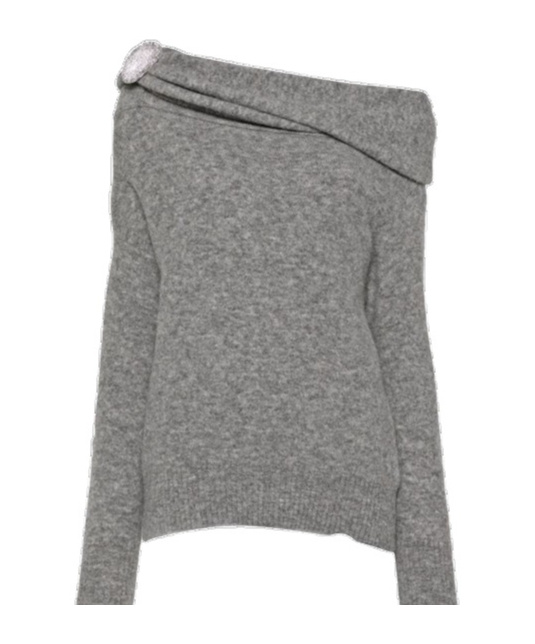 Giuseppe Di Morabito Off-the-shoulder Sweater In Gray