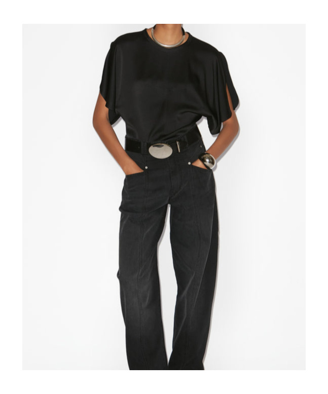 Shop Isabel Marant Karlita Top In Black