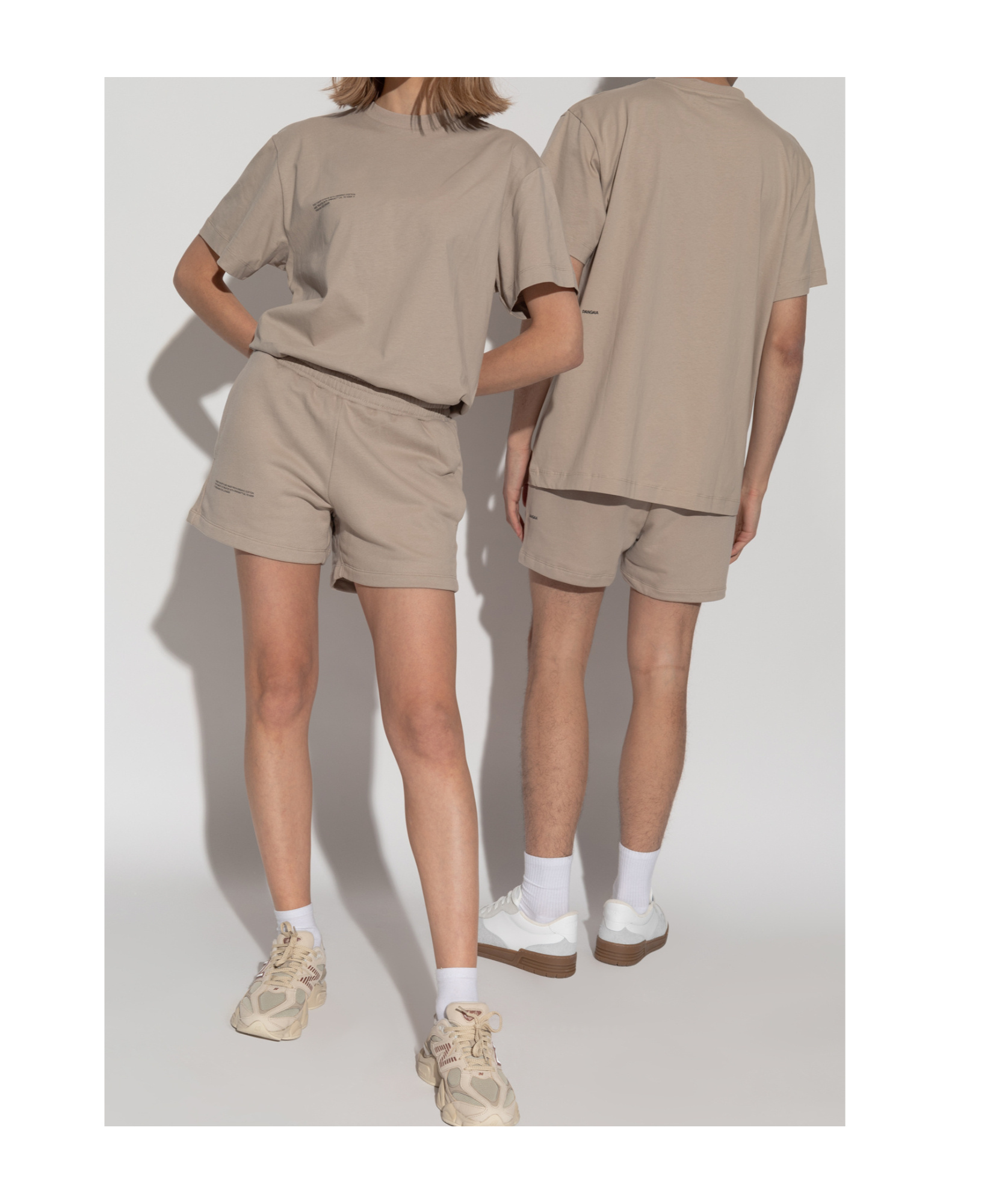 Pangaia Elastic Waist Shorts In Nude