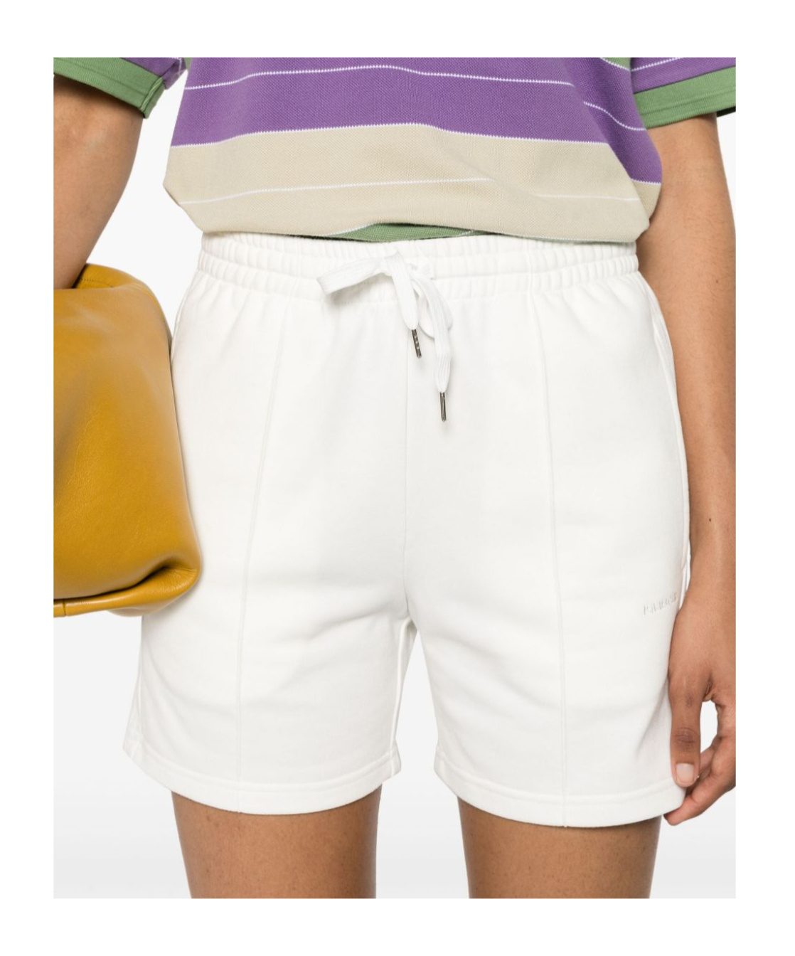P.A.R.O.S.H STRIPED JERSEY SHORTS 