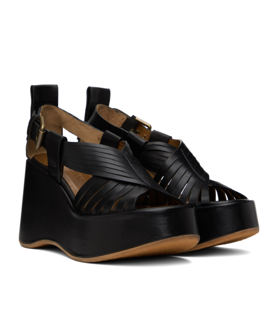 See By Chloé Thessa Cross-strap High-heeled Sandals In Black