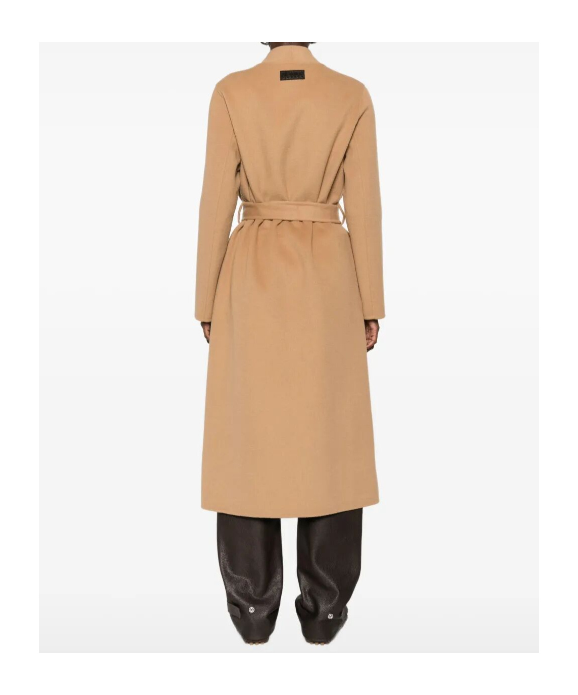 Ermanno Firenze Belted Coat In Brown