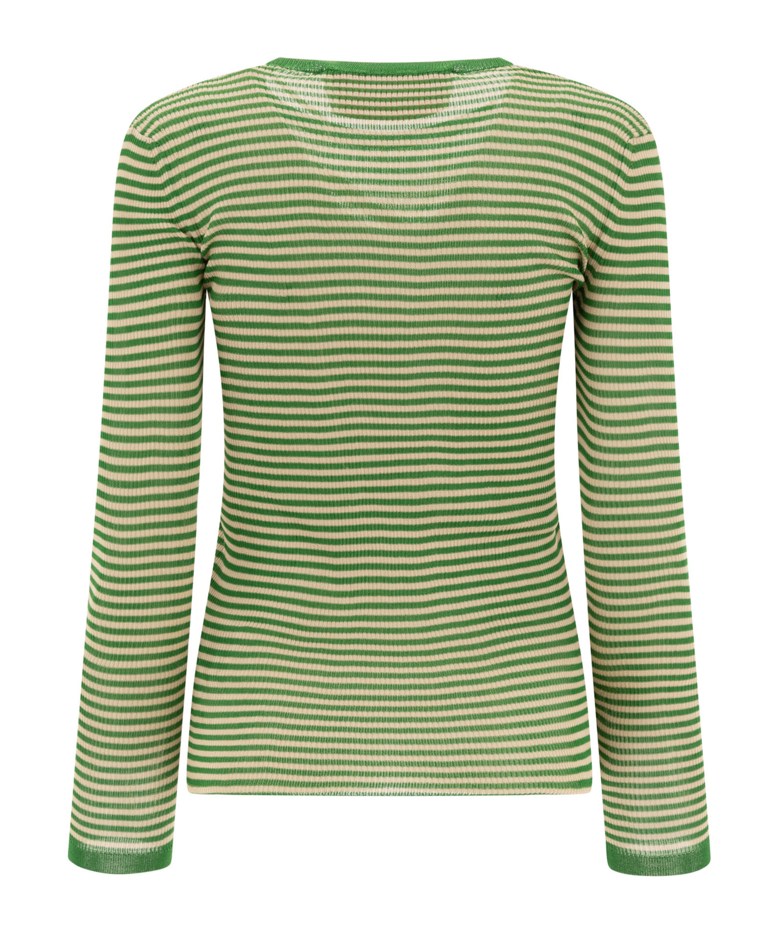 Shop Valentino Striped Sweater In Green
