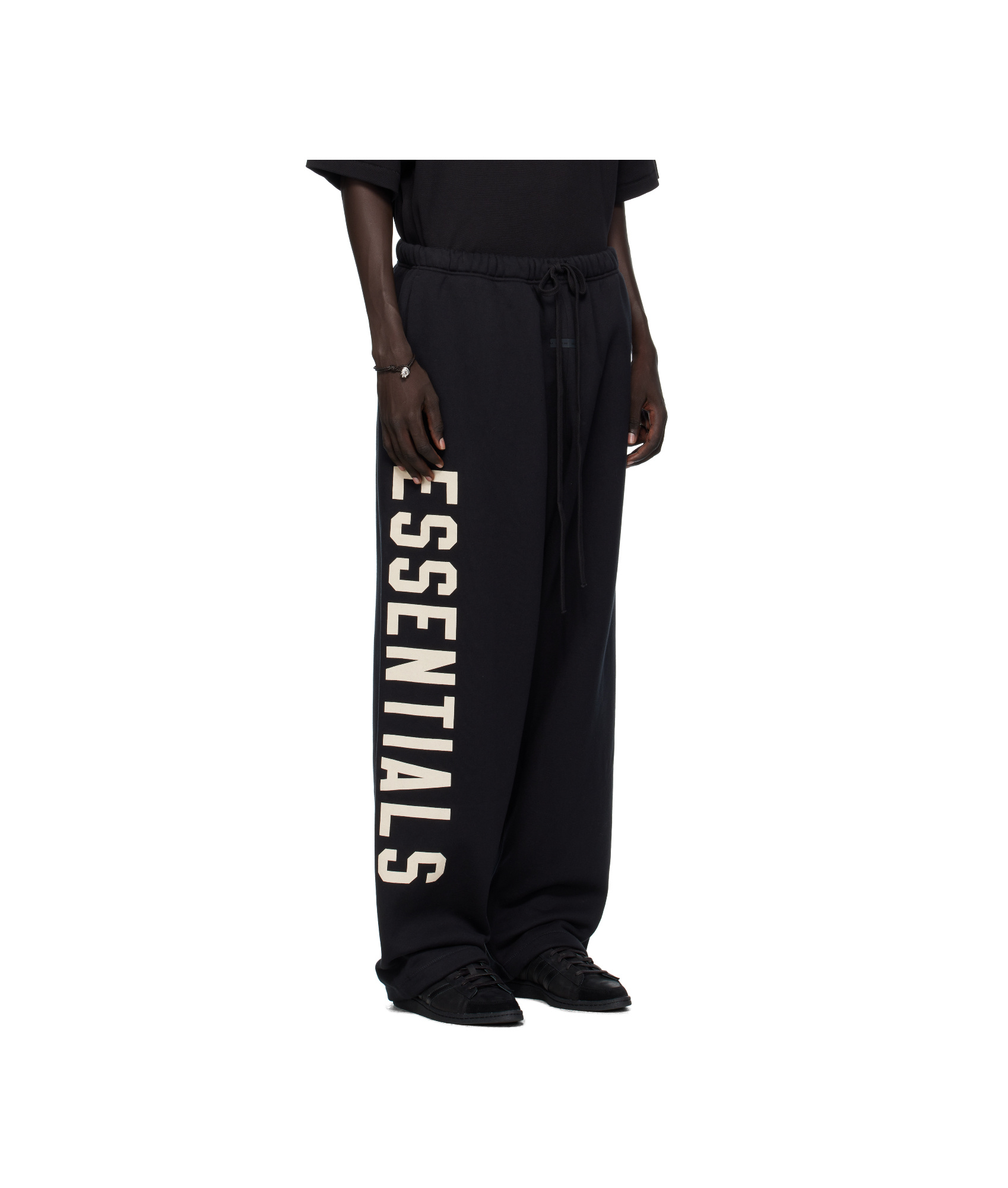 Essentials Logo-banded Track Pants In Black