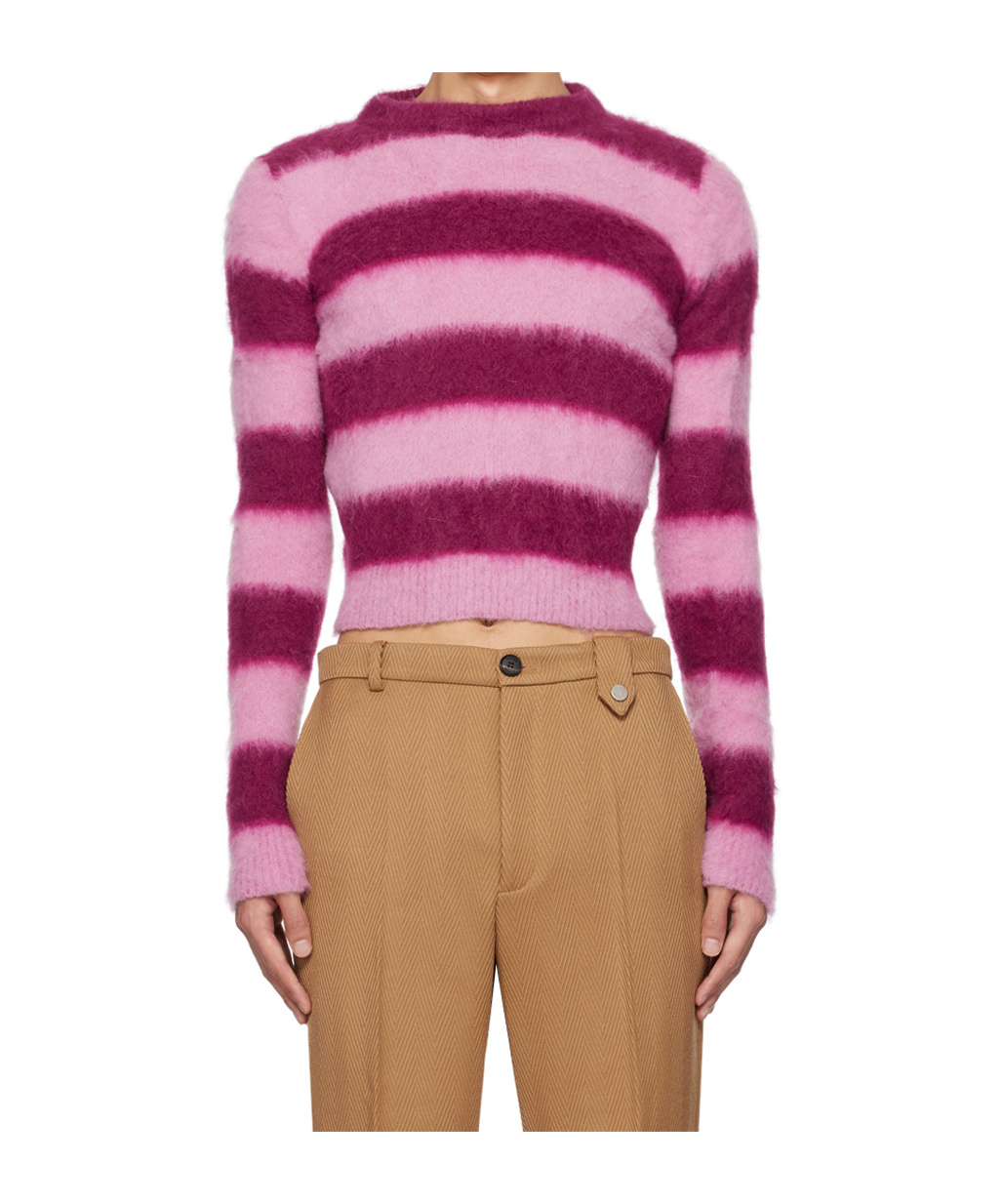 Egonlab Brushed Knitted Sweater In Pink