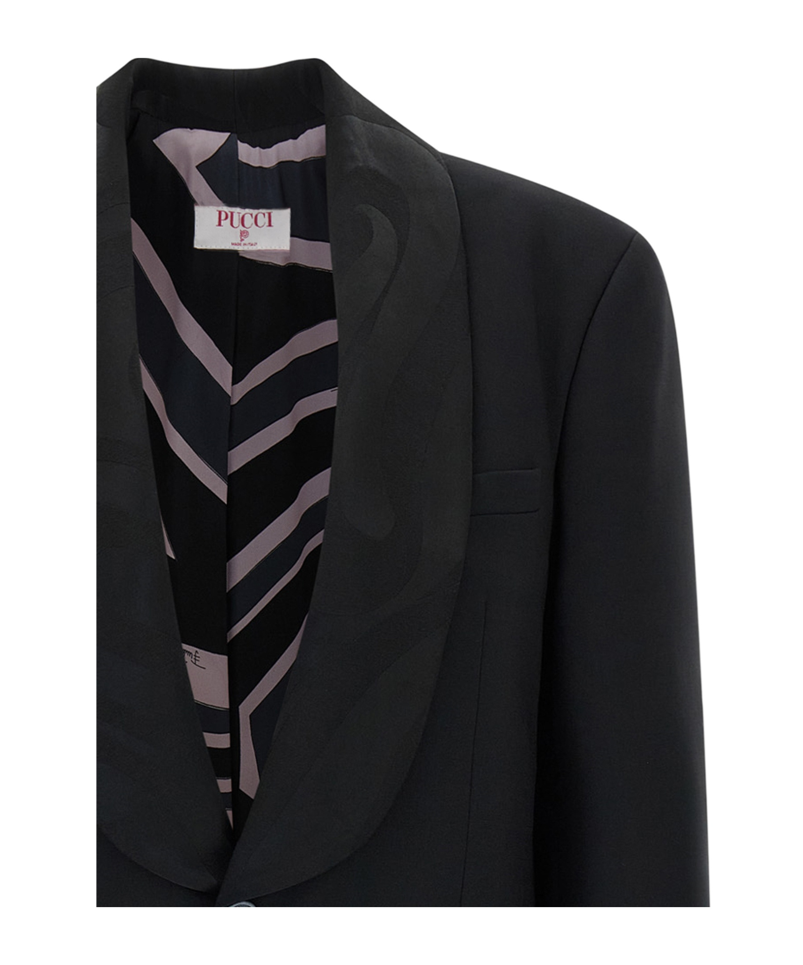 Pucci Labirinto Single-breasted Blazer In Black