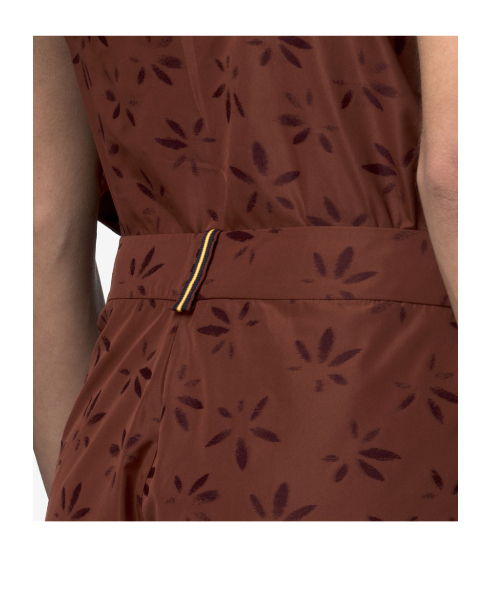 K-way Patterned Bermuda Shorts In Burgundy