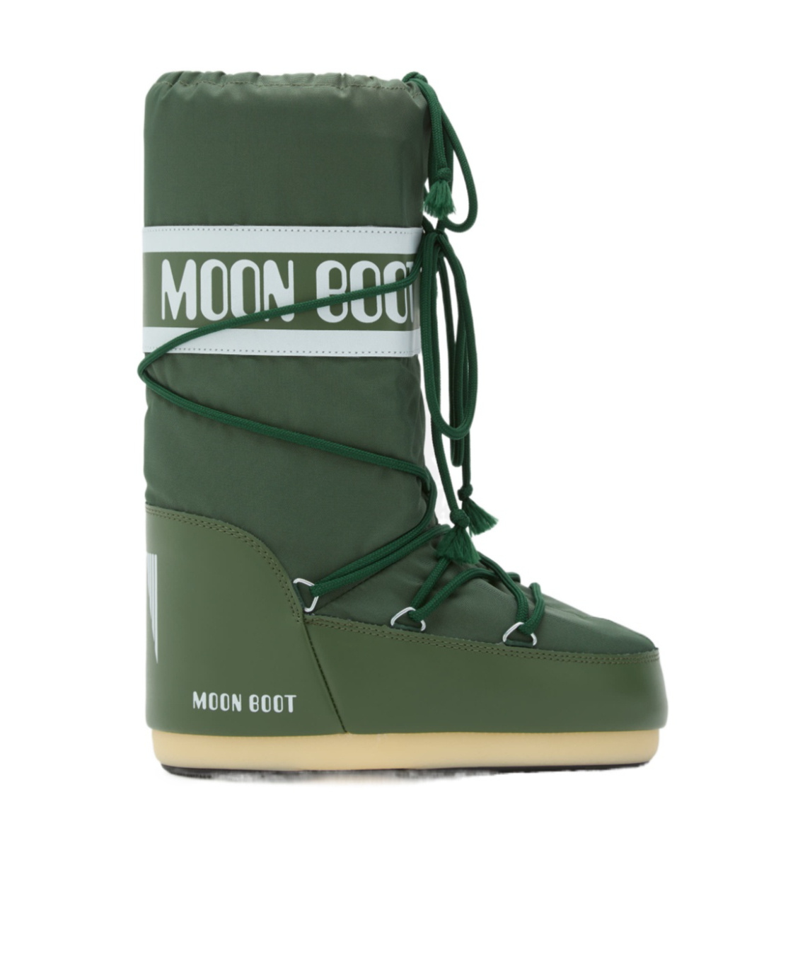 Moon Boot Icon Lace-up Padded Boots In Green
