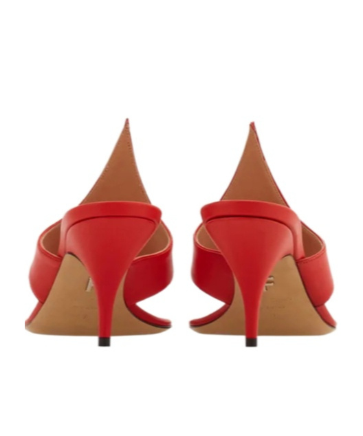 Ferragamo Lyrai Leather Sandals In Red