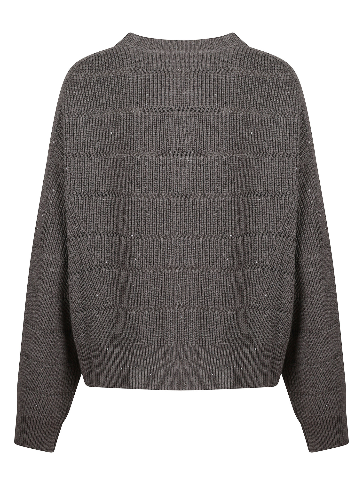 Brunello Cucinelli Long Sleeved Cardigan In Brown