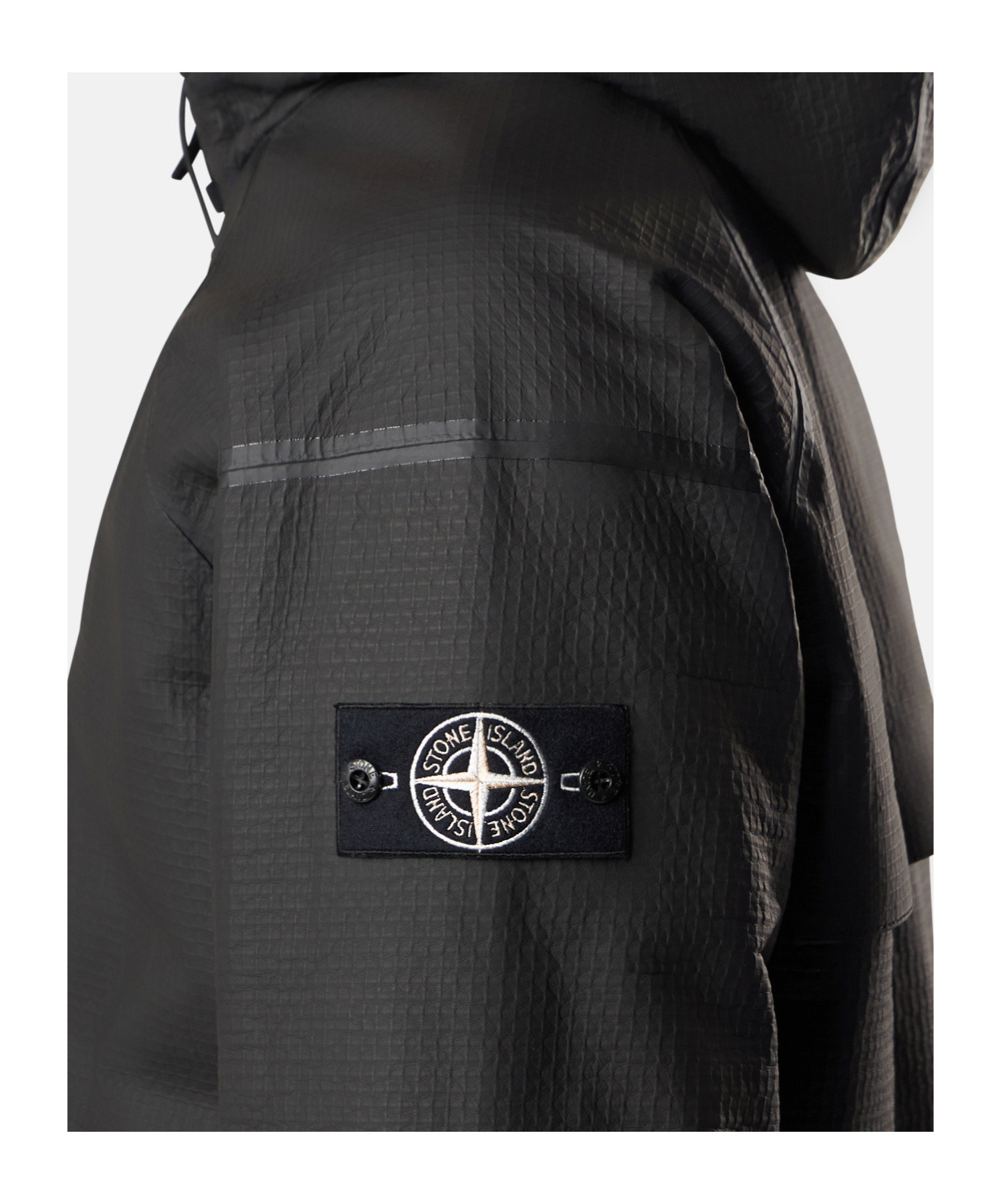 Stone Island Padded Parka With Waterproof Details And Anti-drop In Black