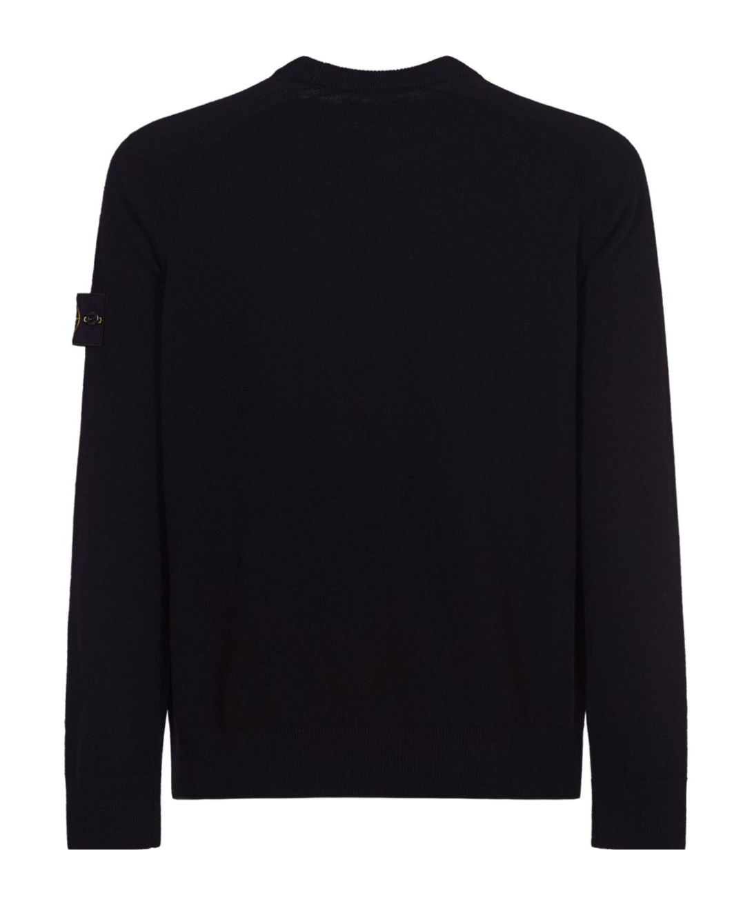 Stone Island Lightweight Wool Crew Neck Sweater With Raglan Sleeves Clothing In Black