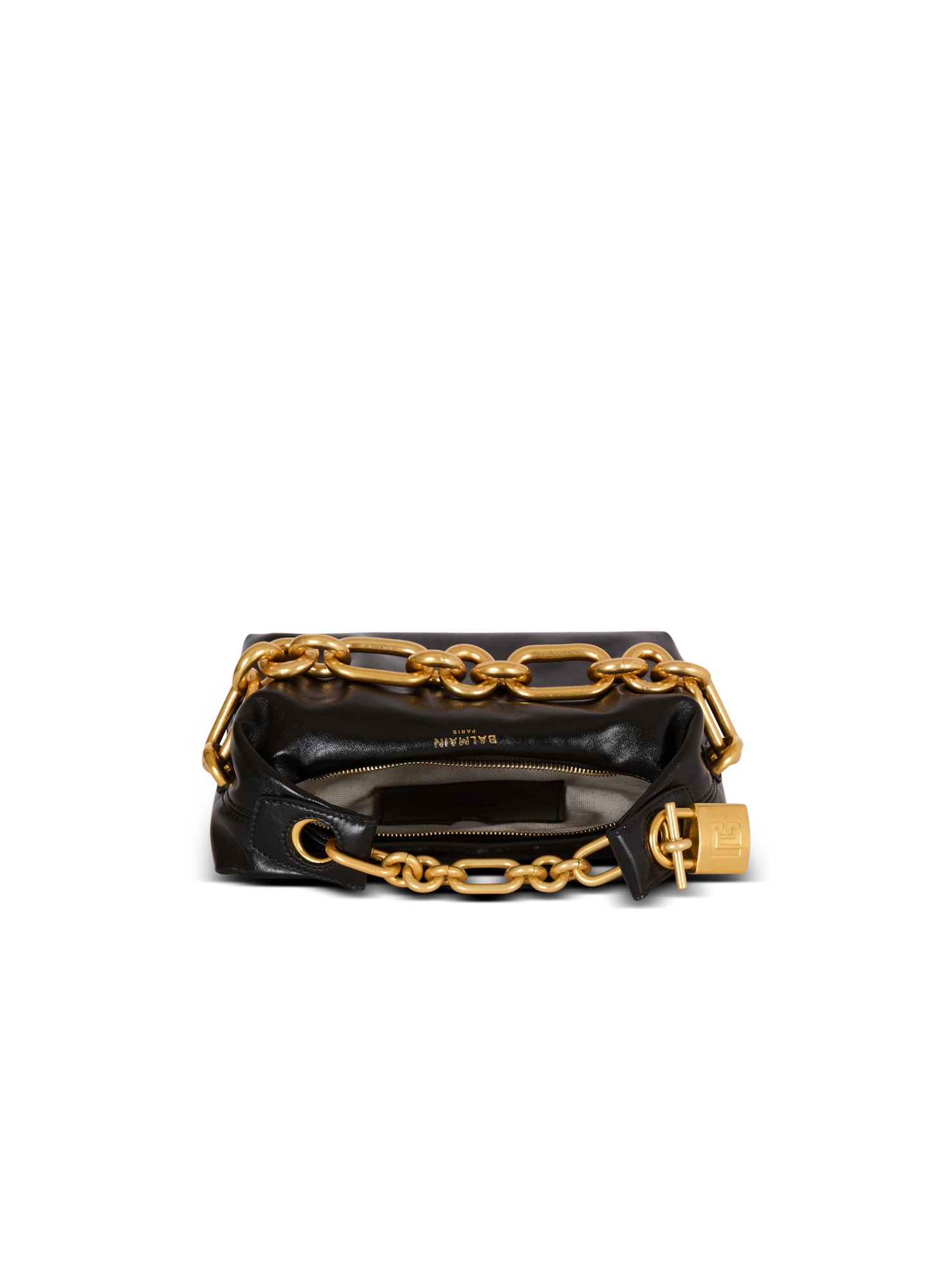 Shop Balmain Sync Mini Bag In Calfskin Leather